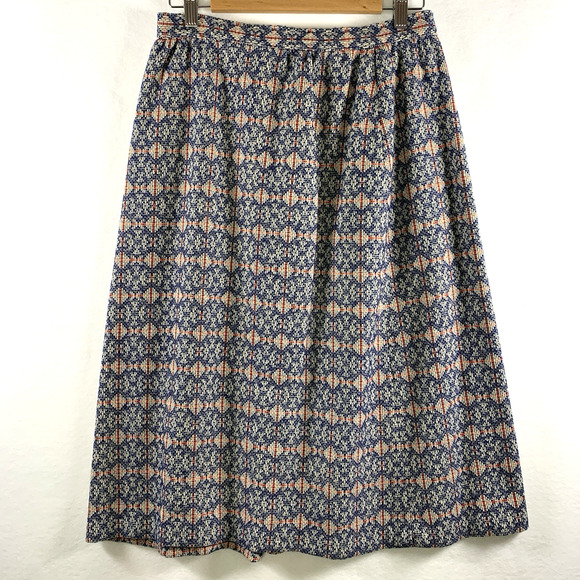 Vintage Pendleton Womens 100% Wool Midi Skirt Heritage Mod Folk Cottage USA - Picture 1 of 11